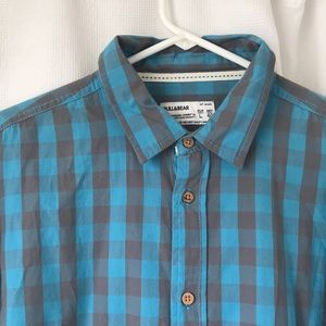 Pull&Bear Checkered Mens Long Sleeve Button Down
